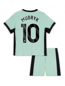 Otroški Nogometna dresi replika Chelsea Mykhailo Mudryk #10 Tretji 2023-24 Kratek rokav (+ hlače)